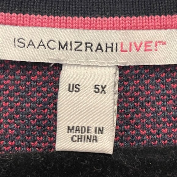 NWT Isaac Mizrahi Live Womens Plus Size 5X Plaid Button-Up Cardigan Sweater NEW - Picture 4 of 8